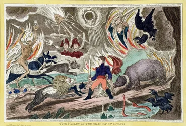 ‘De vallei van de schaduw des doods’, satirische cartoon